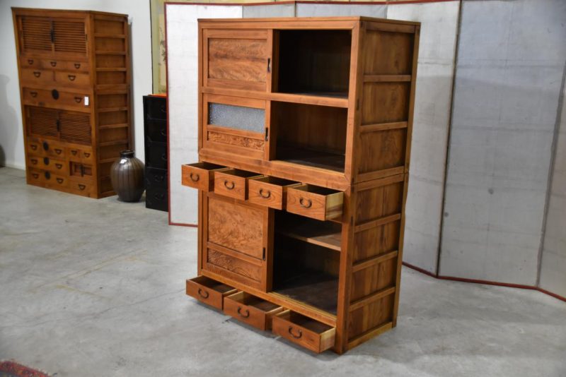 Antique Japanese Kitchen Chest Width:1080mm - Image 8