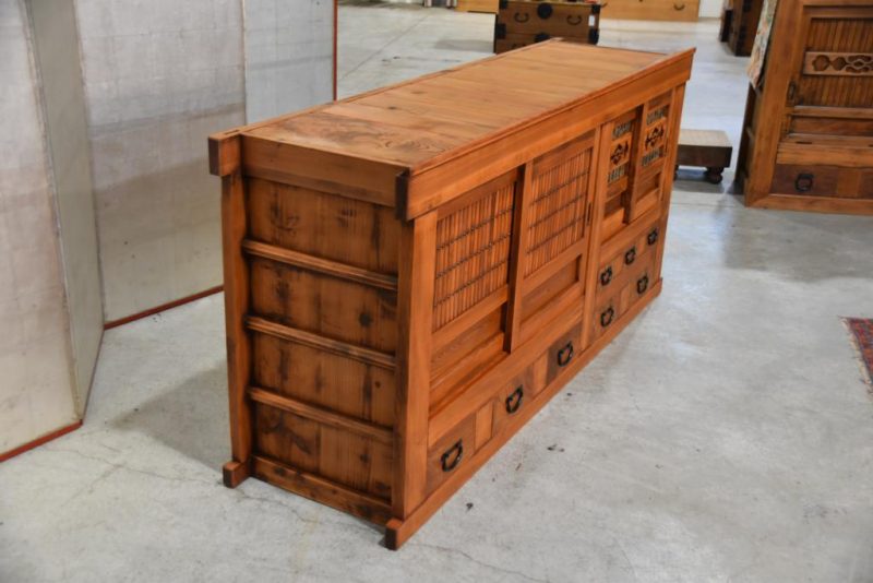 Antique Japanese Kitchen Chest Sideboard Width:1820mm - Image 3
