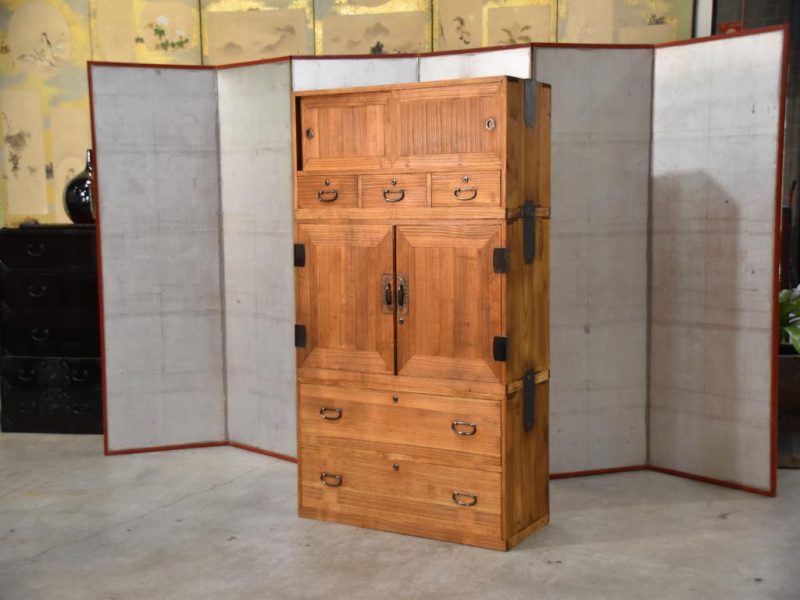 Vintage Japanese 2 Section Wedding Chest Width:1000 mm