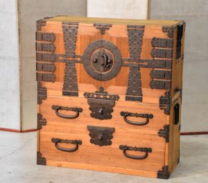 Meiji Period Ryobiraki Kasane Dansu Clothing Chest