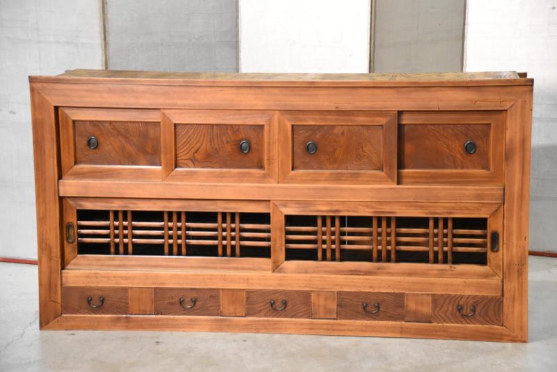 Antique Japanese Kitchen Chest Sideboard Width:1805mm - Image 11