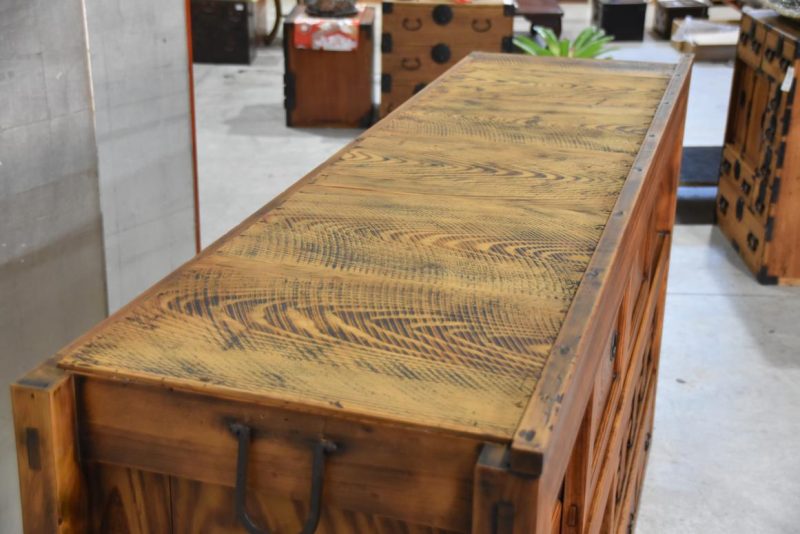 Antique Japanese Kitchen Chest Sideboard Width:1805mm - Image 4