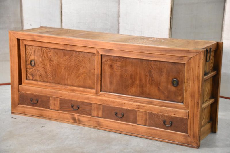 Antique Japanese Kitchen Chest Sideboard Width:1805mm - Image 2