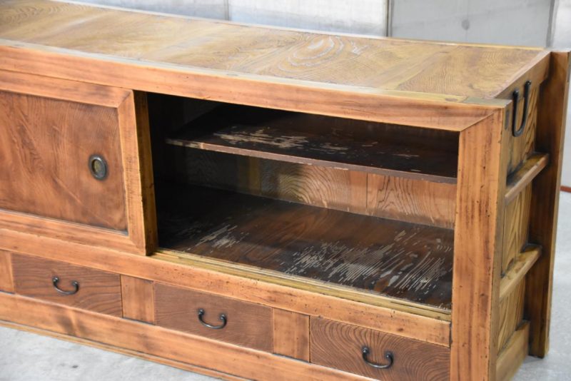 Antique Japanese Kitchen Chest Sideboard Width:1805mm - Image 7