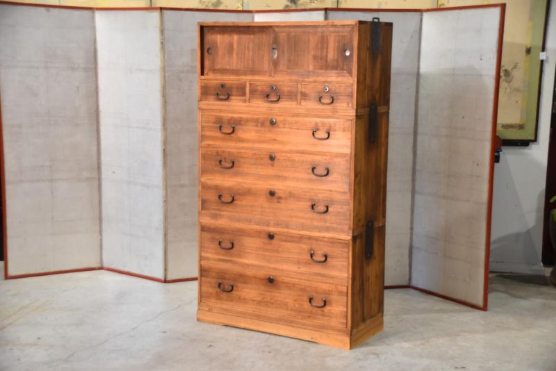 Vintage 8 Drawer Japanese Clothing Chest Width:937mm
