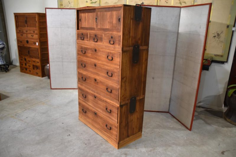 Vintage 8 Drawer Japanese Clothing Chest Width:937mm - Image 4