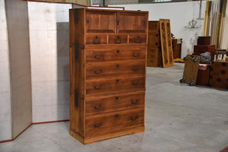 Vintage 8 Drawer Japanese Clothing Chest Width:937mm - Image 12