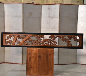 Japanese Elm Wood Transom Carving Width:1845mm