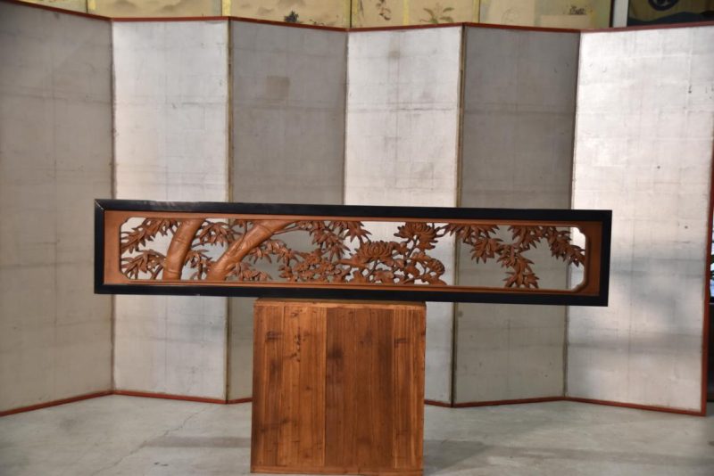 Japanese Elm Wood Transom Carving Width:1845mm