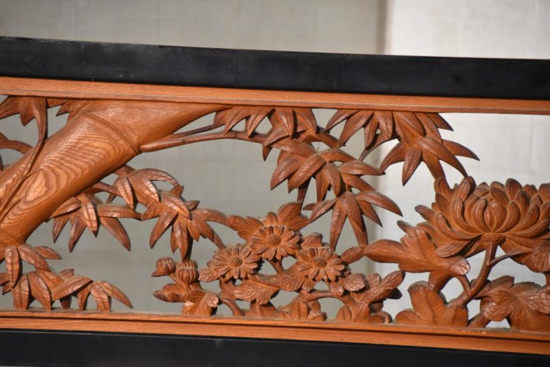 Japanese Elm Wood Transom Carving Width:1845mm - Image 7