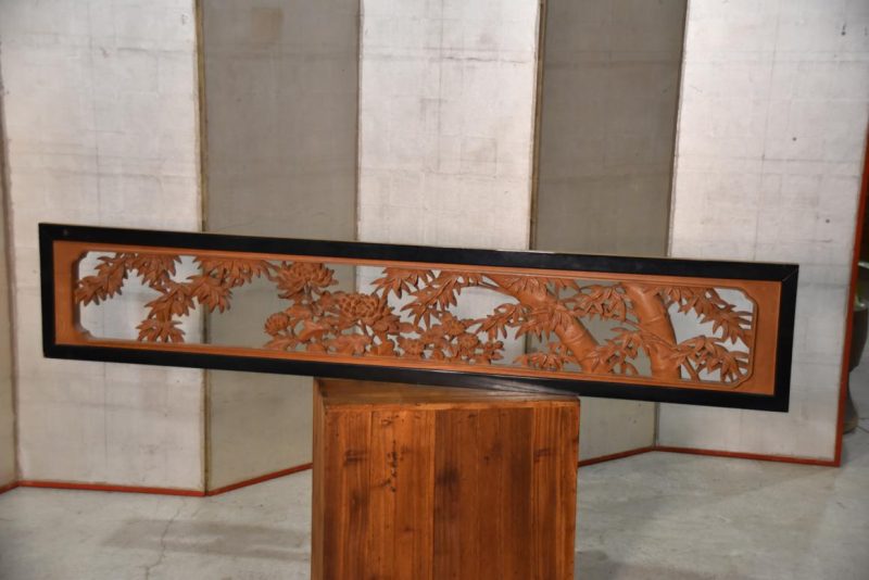 Japanese Elm Wood Transom Carving Width:1845mm - Image 2