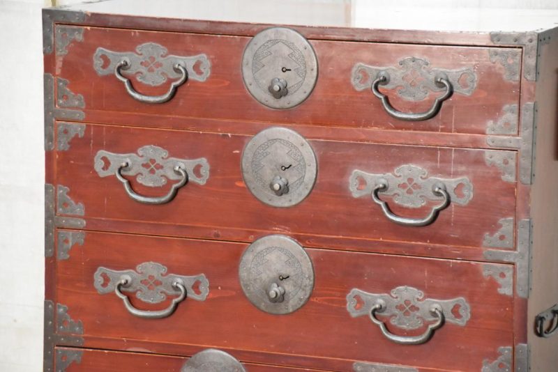 Antique Matsumoto Region Clothing Chest Width:850mm's - Image 9