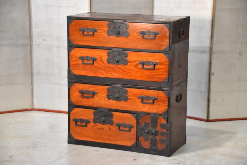 Sakata Region Antique Chest on Chest Width:855mm