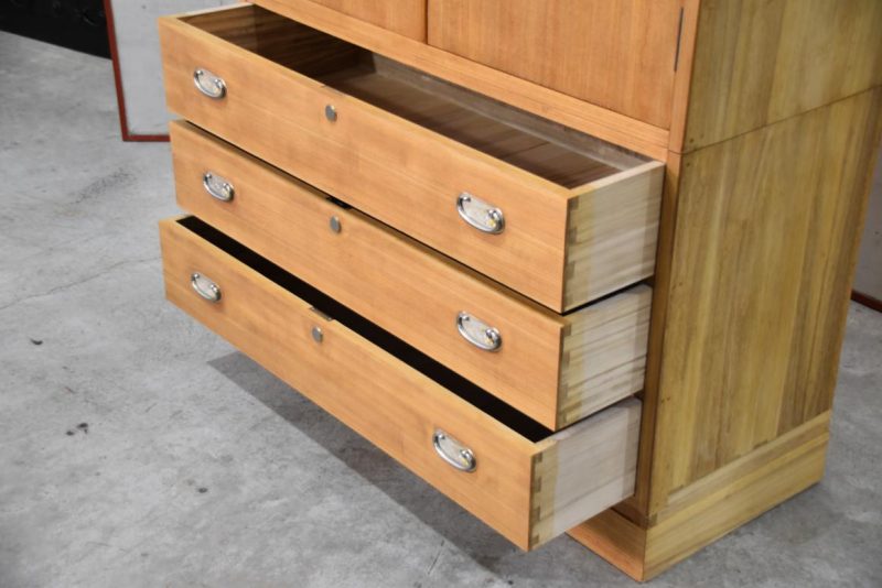 Vintage Japanese 2 Section Wedding Chest Width:1075mm - Image 9