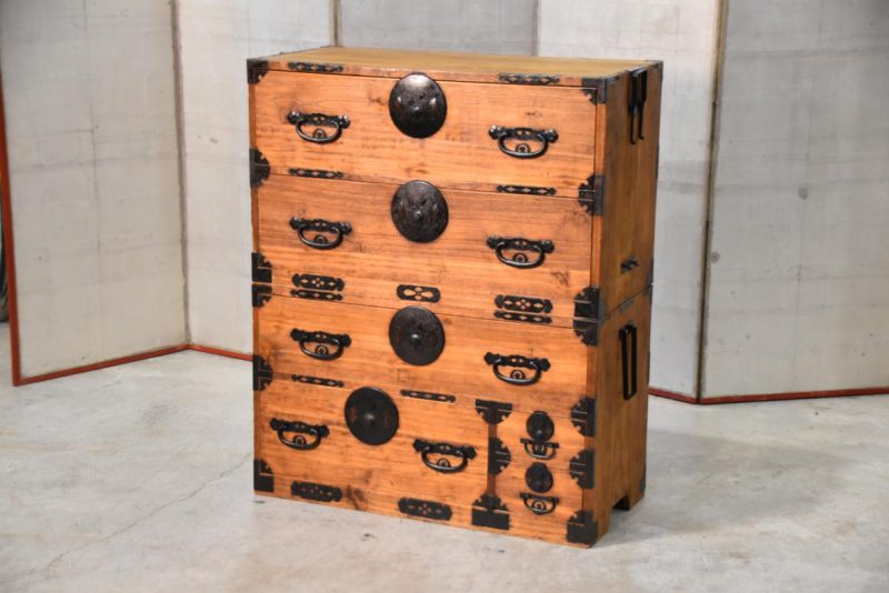 Japanese Antique Chest on Chest Width:880mm