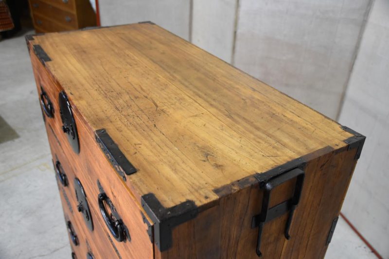 Japanese Antique Chest on Chest Width:880mm - Image 8