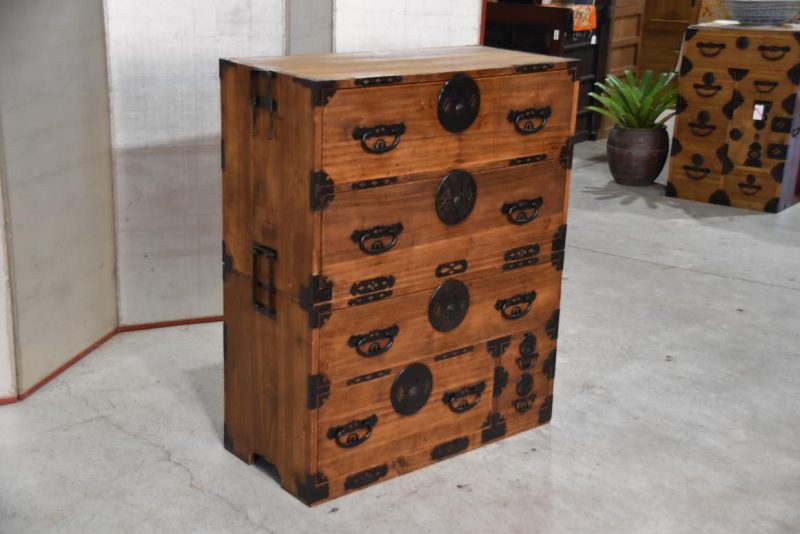 Japanese Antique Chest on Chest Width:880mm - Image 4