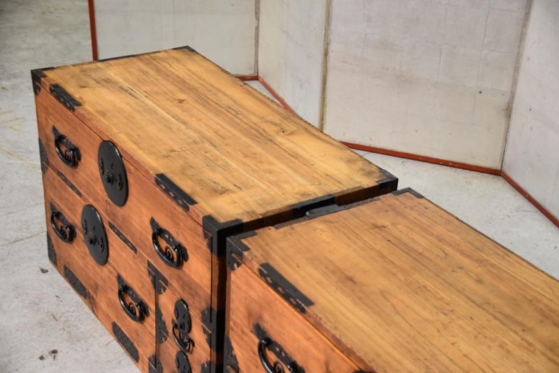 Japanese Antique Chest on Chest Width:880mm - Image 13