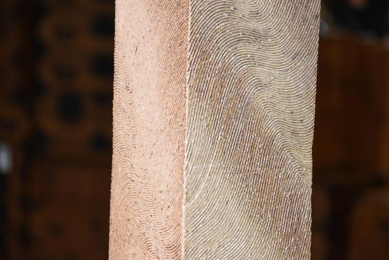Tall Square Wave Pottery Vase Height:580mm - Image 8