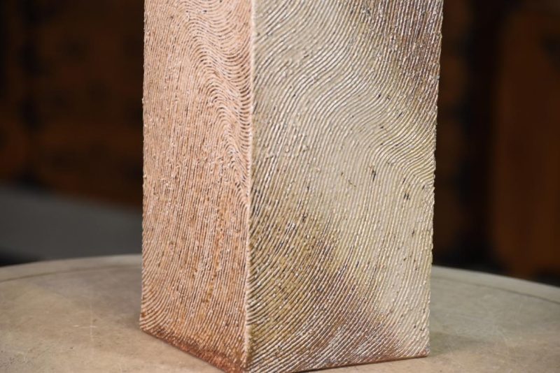 Tall Square Wave Pottery Vase Height:580mm - Image 7