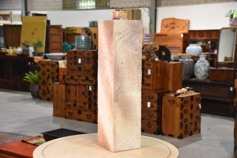 Tall Square Wave Pottery Vase Height:580mm - Image 5