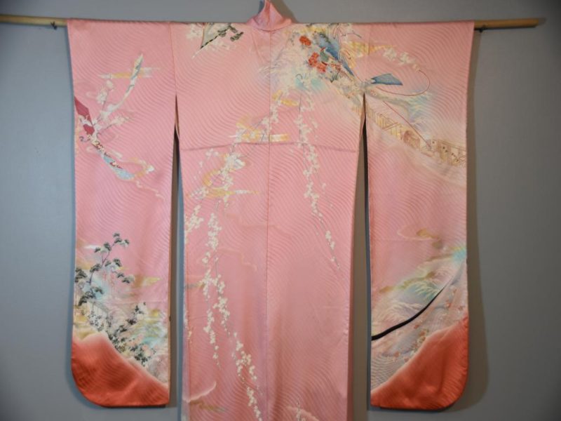 Japanese Silk Wedding Kimono - Image 2