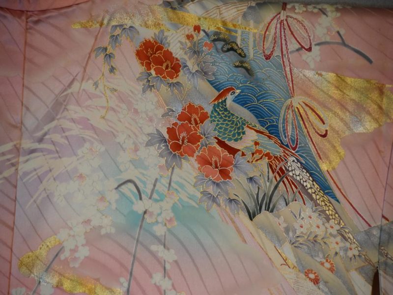Japanese Silk Wedding Kimono - Image 10