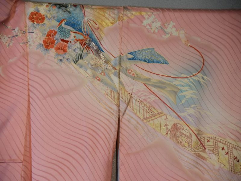 Japanese Silk Wedding Kimono - Image 3