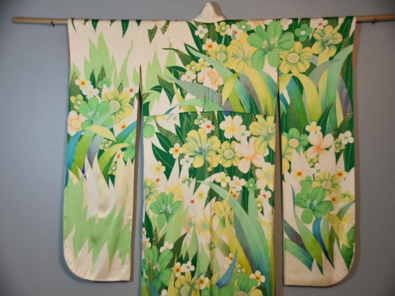 Japanese Silk Furisode Kimono - Image 2