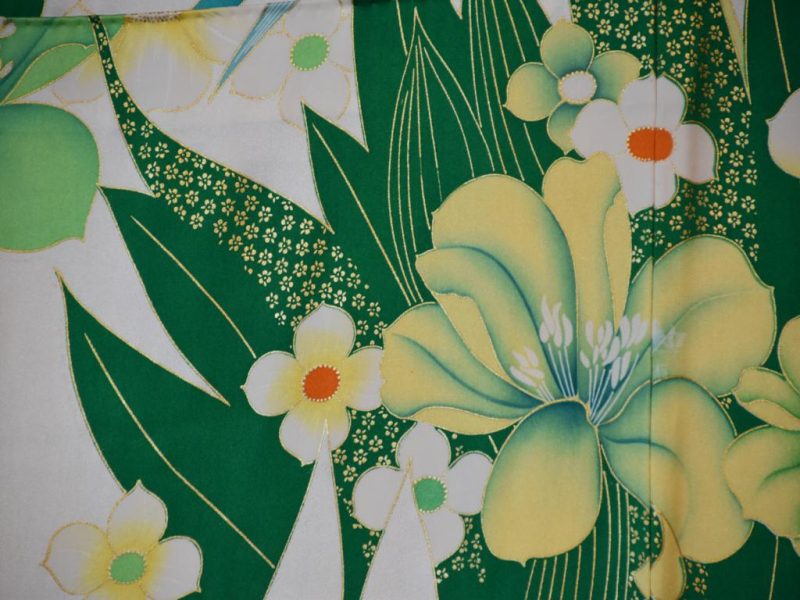 Japanese Silk Furisode Kimono - Image 9
