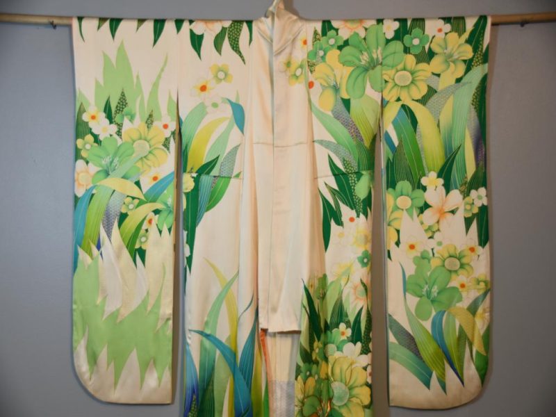 Japanese Silk Furisode Kimono - Image 7
