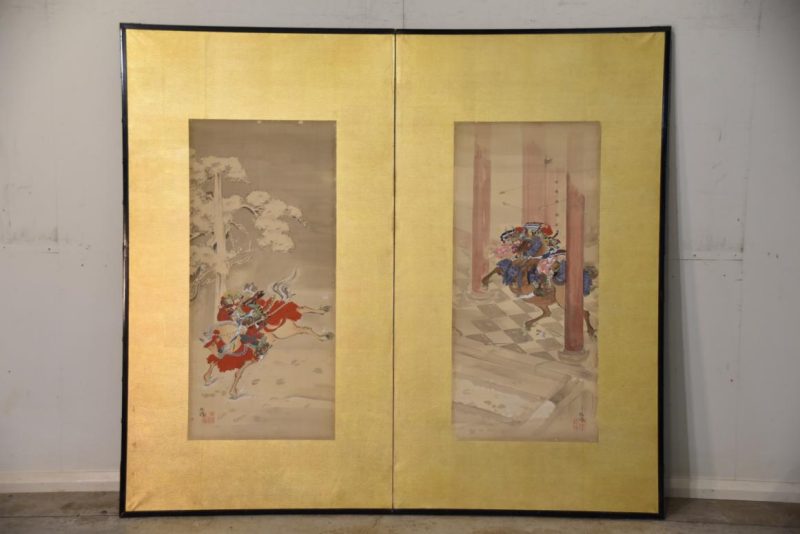 Japanese Samurai 2 Panel Screen Width:1890mm
