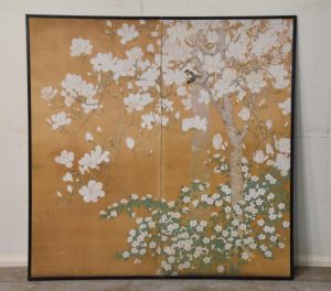 Taishi Period 2 Panel Magnolia Screen Width:1630mm