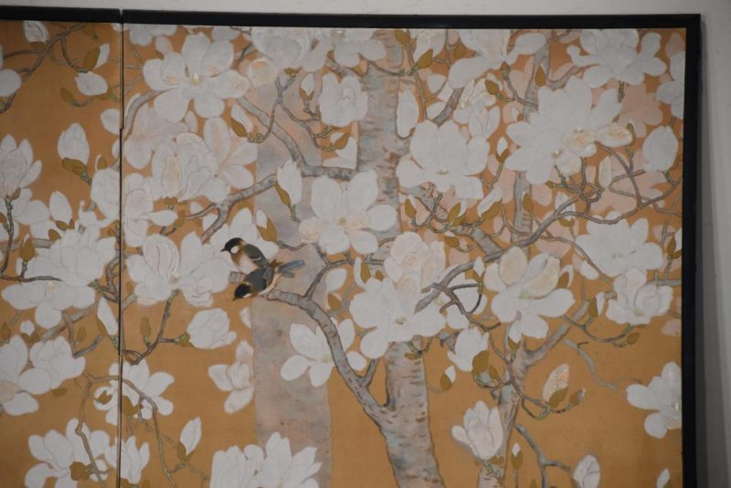 Taishi Period 2 Panel Magnolia Screen Width:1630mm - Image 2
