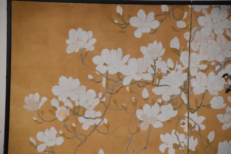 Taishi Period 2 Panel Magnolia Screen Width:1630mm - Image 8