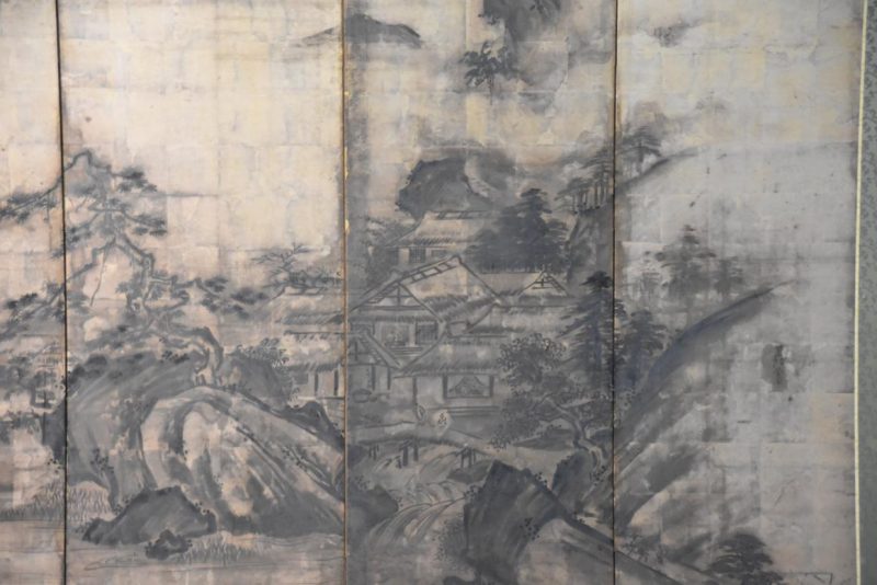 Meiji Period Silver Leaf Byobu 6 Panel Screen Width:3700mm - Image 7