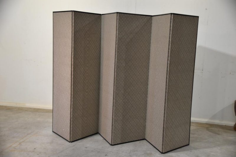 Meiji Period Silver Leaf Byobu 6 Panel Screen Width:3700mm - Image 3