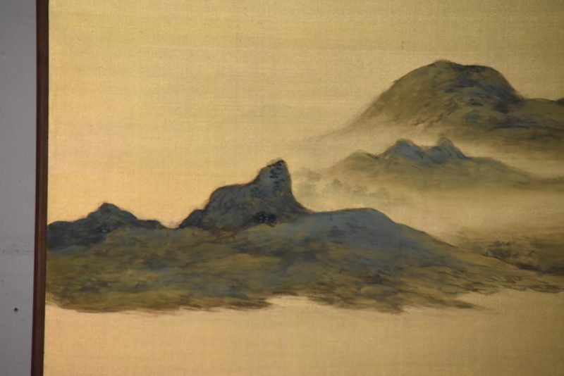 2 Panel Gold Screen with Chinese Temples Width:1860mm - Image 2