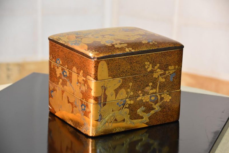Japanese Edo Period Lacquered Stacking Box Width:160mm - Image 2