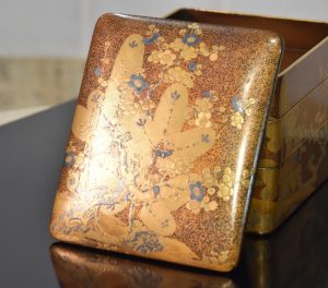 Japanese Edo Period Lacquered Stacking Box Width:160mm