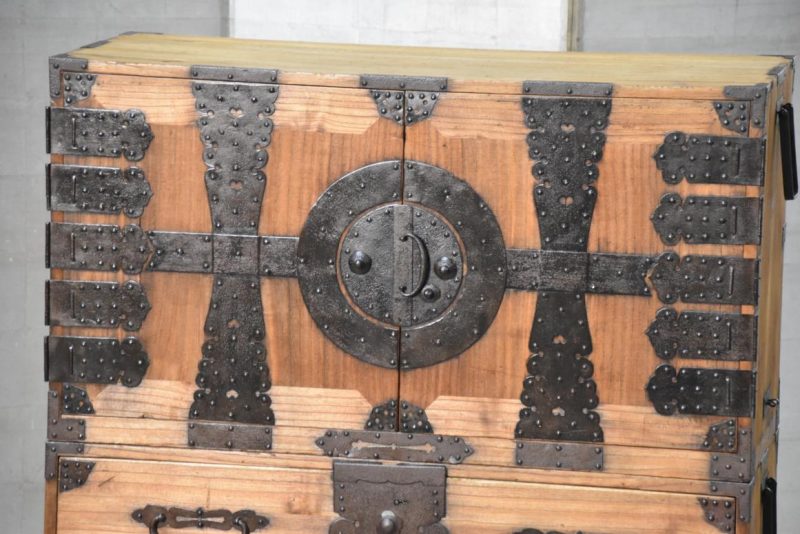 Meiji Period Ryobiraki Kasane Dansu Clothing Chest Width:950mm - Image 16
