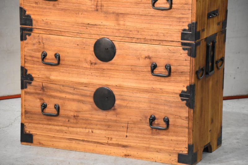 Japanese Antique 2 Section Clothing Chest Width:900mm - Image 13