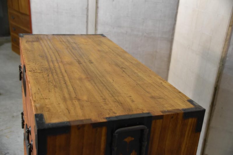 Japanese Antique 2 Section Clothing Chest Width:900mm - Image 9