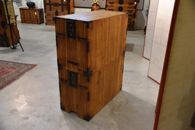 Japanese Antique 2 Section Clothing Chest Width:900mm - Image 6