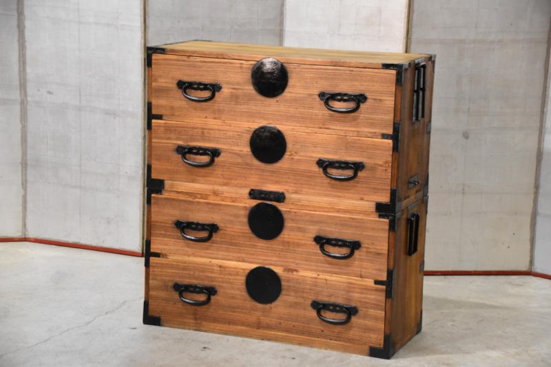 Antique 4 Drawer Clothing Chest (2 Sections)Width:960mm
