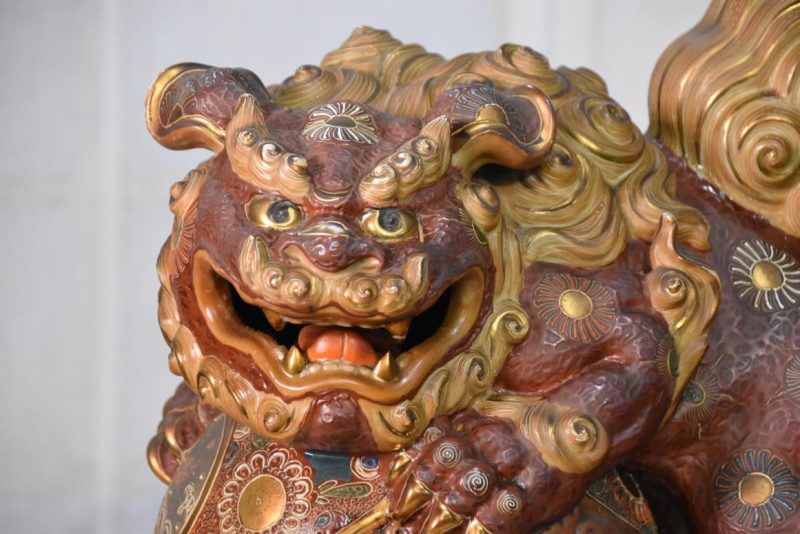 Kutani Pottery Shishi Width:330mm - Image 2