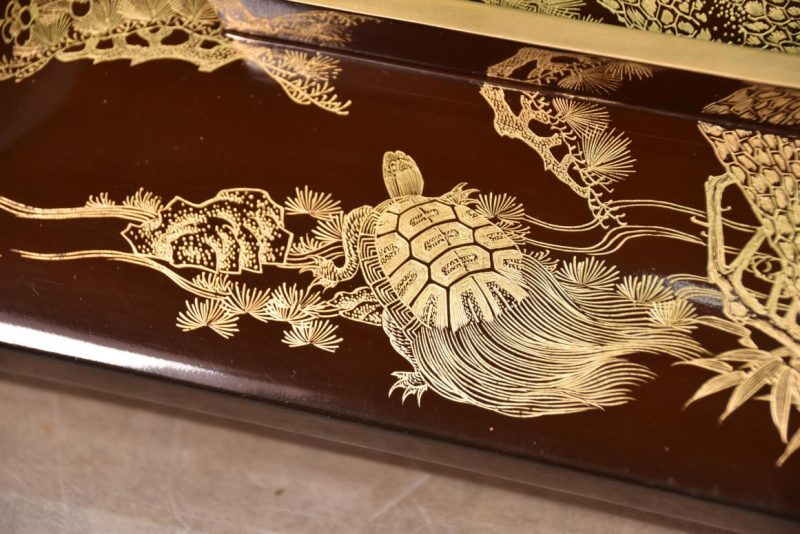 Japanese Lacquer Lidded Container Width:290mm - Image 2