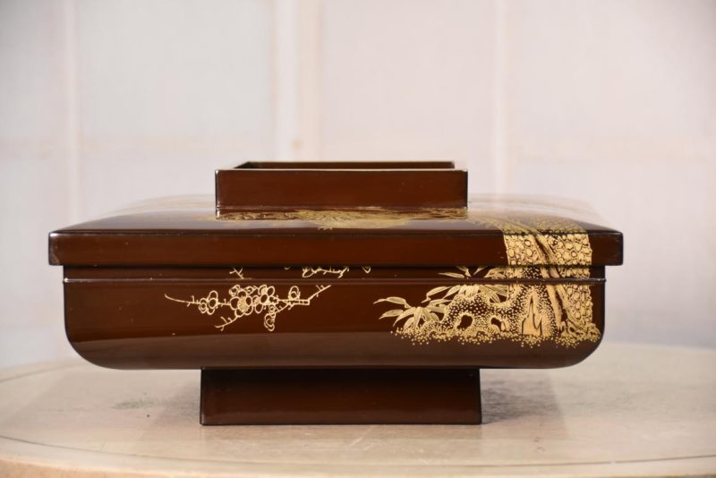 Japanese Lacquer Lidded Container Width:290mm - Image 4