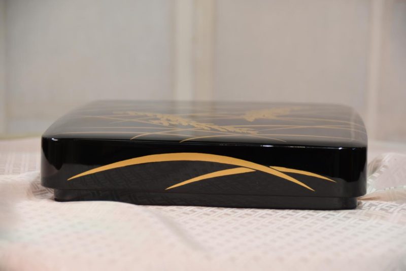 Maki-E Suzuri Bako Raised Gold Lacquer Writing Box Width:270mm - Image 3