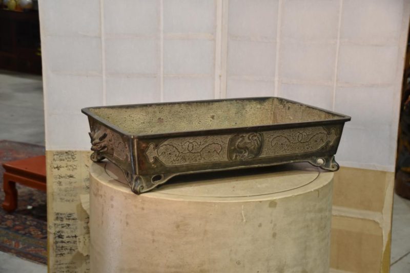 Japanese Art Nouveau Bronze Vase Width:645mm
